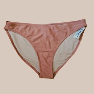 NWT Old Navy Mid-Rise Bikini Swim Bottoms in Warm Coffee, sz M and S